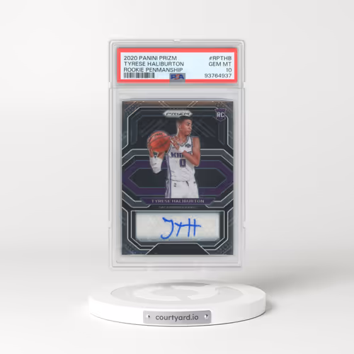 2020 Panini Prizm Rookie Penmanship #RPTHB Tyrese Haliburton (PSA 10 GEM MINT)