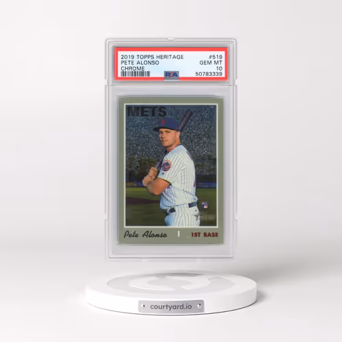 2019 Topps Heritage #519 Pete Alonso - Chrome (PSA 10 GEM MINT)