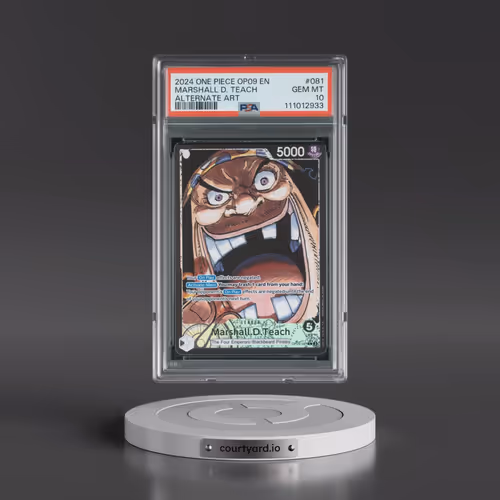 2024 One Piece OP09-Emperors in the New World #081 Marshall D. Teach - Alternate Art (PSA 10 GEM MIN