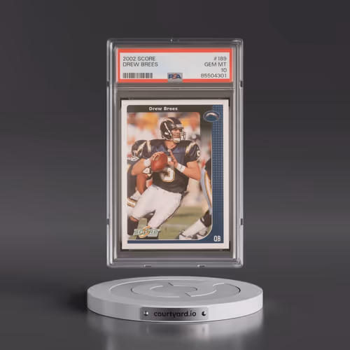 2002 Score #189 Drew Brees (PSA 10 GEM MINT)