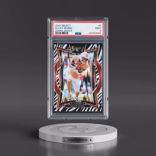 2024 Panini Select #4 Bucky Irving - Zebra Shock (PSA 9 MINT)