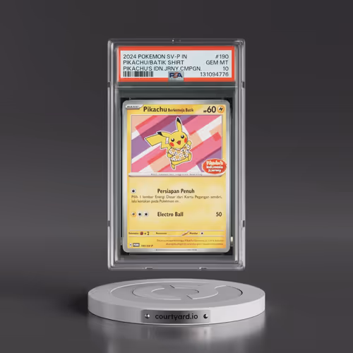 2024 Pokémon SV-P Promo #190 Pikachu in Batik Shirt - Pikachu's Indonesia Journey Campaign (PSA 10 G