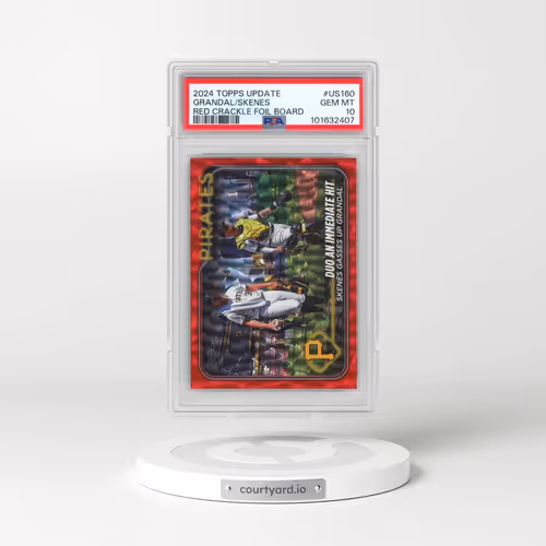 2024 Topps Update #US160 Paul Skenes/Yasmani Grandal - Red Crackle Foil Board (PSA 10 GEM MINT)