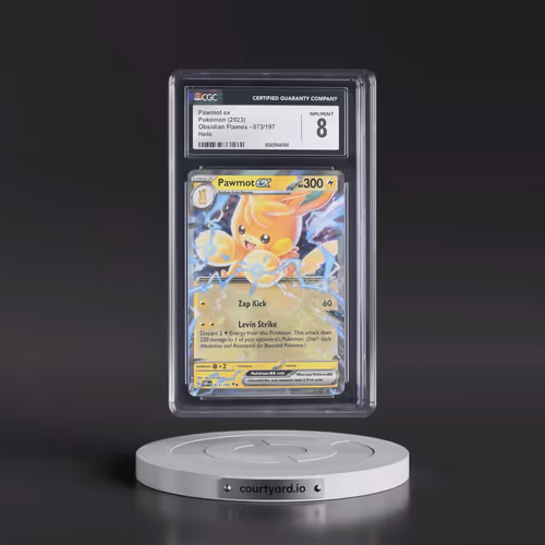 2023 Obsidian Flames - OBF EN #073/197 Pawmot ex - Holo (CGC 8 NM-MT)