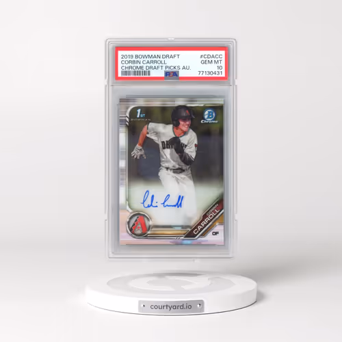 2019 Bowman Draft Chrome Draft Picks Autograph #CDACC Corbin Carroll (PSA 10 GEM MINT)