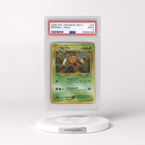 2000 Pokémon Neo 2 #15 Beedrill - Holo (PSA 9 MINT)