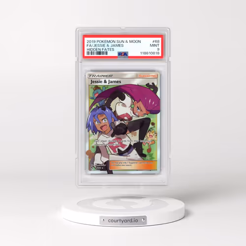2019 Pokémon Sun & Moon Hidden Fates #68 Jessie & James - Full Art (PSA 9 MINT)