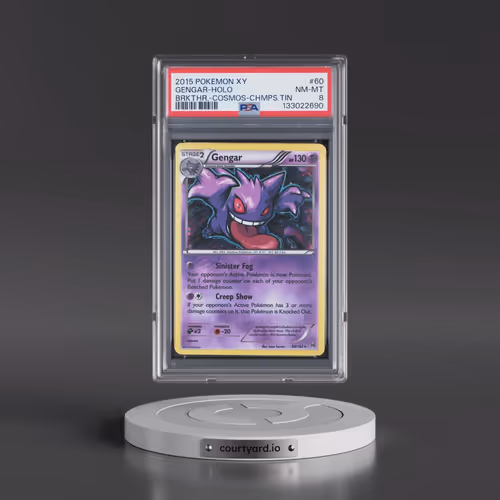 2015 Pokémon XY Breakthrough #60 Gengar - Holo Cosmos-Champions Tin (PSA 8 NM-MT)