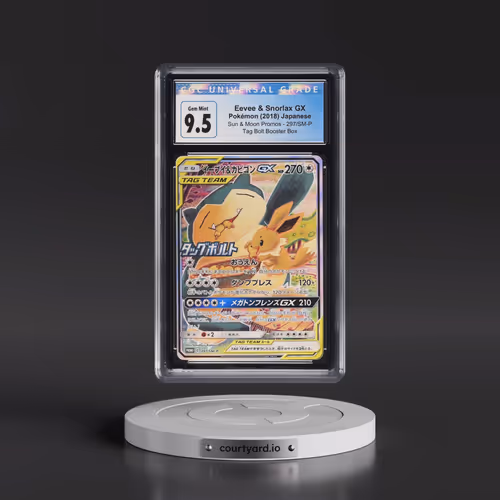 2016 Sun & Moon Promos #297/SM-P Eevee & Snorlax GX - Tag Bolt Booster Box Purchase (Holo) (CGC