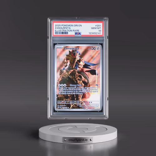 2025 Pokémon Dri EN-Destined Rivals #201 Zamazenta - Illustration Rare (PSA 10 GEM MINT)
