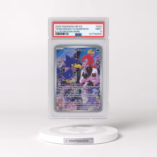 2025 Pokémon Dri EN-Destined Rivals #200 Team Rocket's Murkrow - Illustration Rare (PSA 9 MINT)