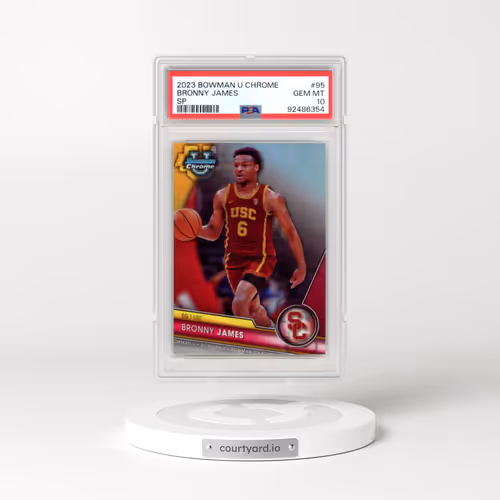 2023 Bowman University Chrome #95 Bronny James - SP (PSA 10 GEM MINT)