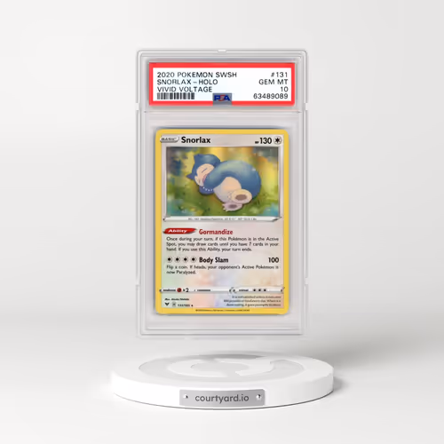 2020 Pokémon Sword & Shield Vivid Voltage #131 Snorlax - Holo (PSA 10 GEM MINT)
