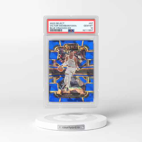 2023 Panini Select #87 Victor Wembanyama - Blue Cracked Ice (PSA 10 GEM MINT)