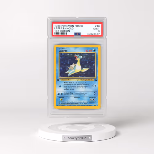 1999 Pokémon Fossil #10 Lapras - 1st Edition Holo (PSA 9 MINT)