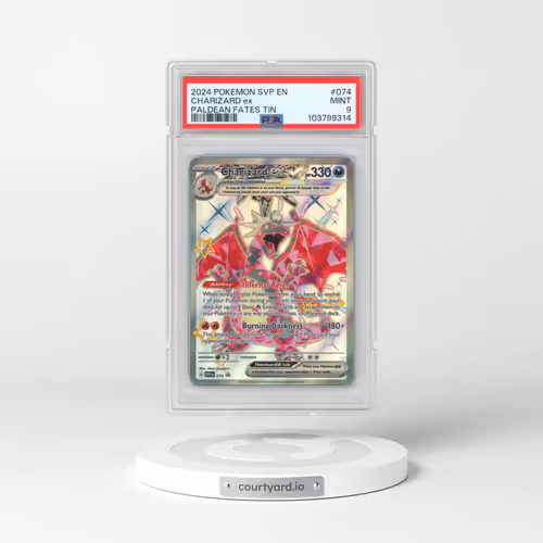 2024 Pokémon Svp EN-SV Black Star Promo #074 Charizard EX - Holo Paldean Fates Tin (PSA 9 MINT)