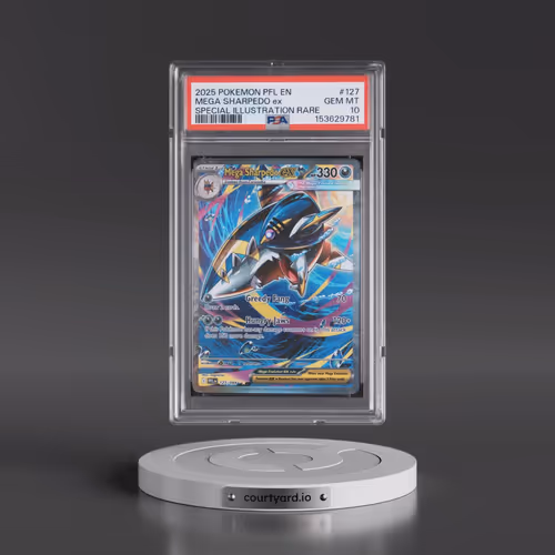 2025 Pokémon Pfl EN-Phantasmal Flames #127 Mega Sharpedo EX - Holo Special Illustration Rare (PSA 10