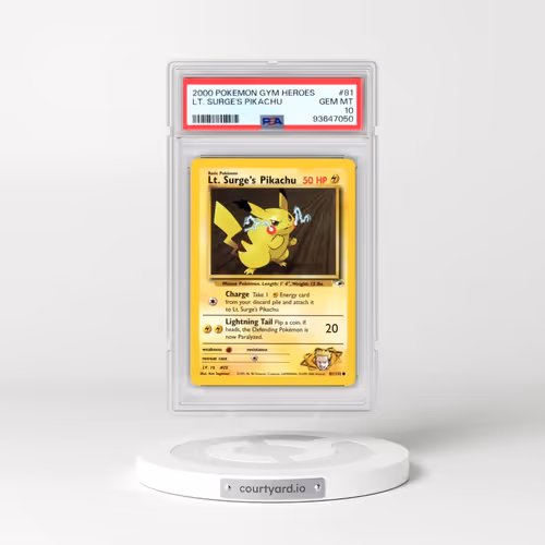 2000 Pokémon Gym Heroes #81 LT. Surge's Pikachu (PSA 10 GEM MINT)
