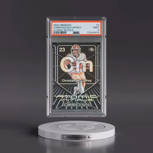 2024 Panini Obsidian Atomic Initials #4 Christian McCaffrey (PSA 9 MINT)