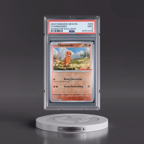 2023 Pokémon Mew EN-151 #004 Charmander - Gamestop Exclusive (PSA 9 MINT)