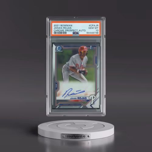 2021 Bowman Chrome Prospect Autographs #CPAJR Johan Rojas (PSA 10 GEM MINT)