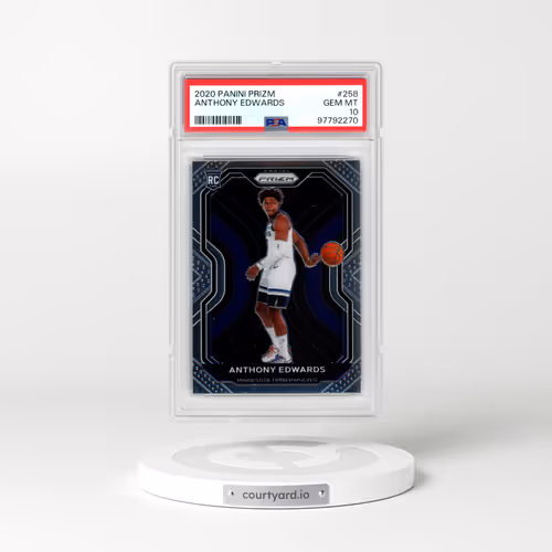 2020 Panini Prizm #258 Anthony Edwards (PSA 10 GEM MINT)