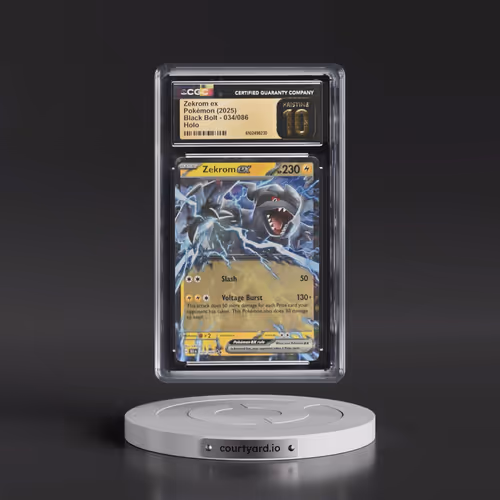 2025 Pokémon Blk EN-Black Bolt #034 Zekrom EX - Holo (CGC 10 PRISTINE)