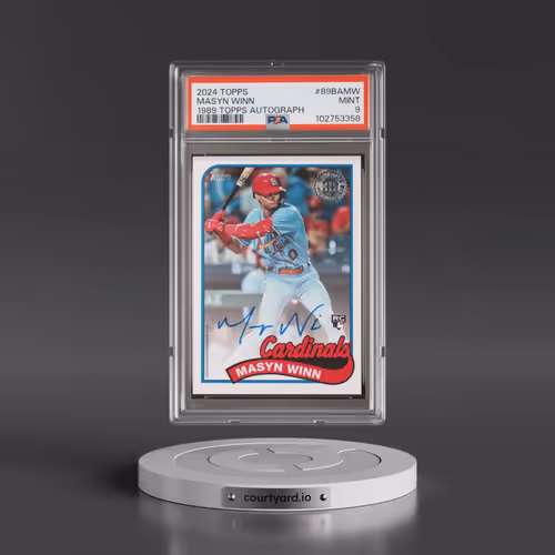 2024 Topps 1989 Topps Baseball Autographs #89BAMW Masyn Winn (PSA 9 MINT)