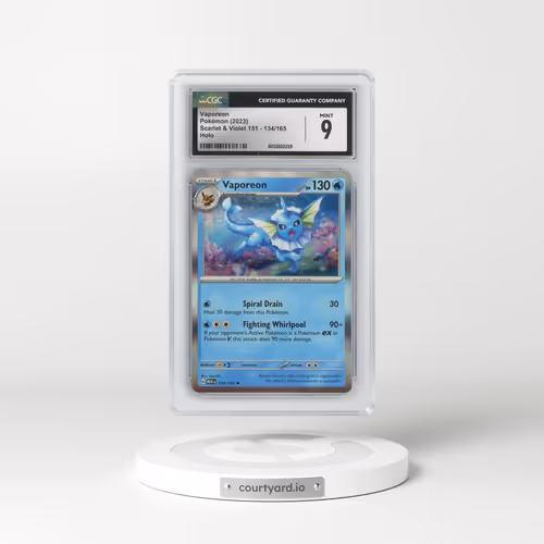 2023 Scarlet & Violet 151 - MEW EN #134/165 Vaporeon - Holo (CGC 9 MINT)