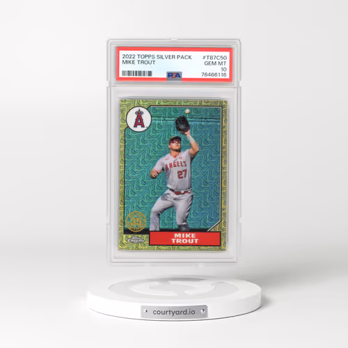 2022 Topps Silver Pack 1987 Chrome Promo #T87C50 Mike Trout (PSA 10 GEM MINT)