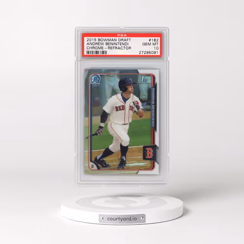 2015 Bowman Draft #182 Andrew Benintendi - Chrome-Refractor (PSA 10 GEM MINT)