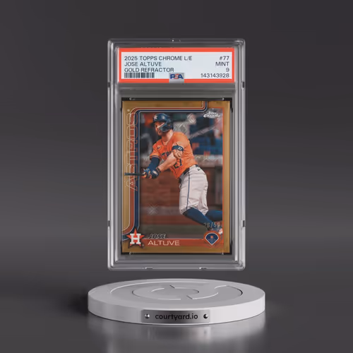 2025 Topps Chrome Logofractor Edition #77 Jose Altuve - Gold Refractor (PSA 9 MINT)