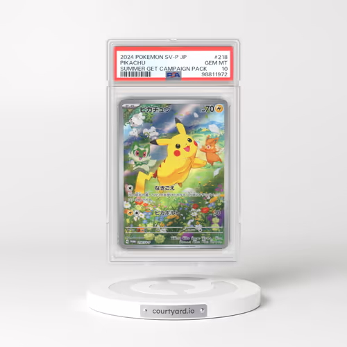 2022 Japanese Scarlet & Violet Promos #218 Pikachu - Summer is Here! Campaign (PSA 10 GEM MINT)