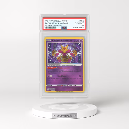 2022 Pokémon Sword & Shield Silver Tempest #059 Radiant Alakazam - Holo (PSA 10 GEM MINT)