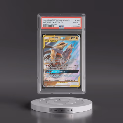 2019 Pokémon Sun & Moon Unified Minds #146 Garchomp & Giratina GX - Holo (PSA 10 GEM MINT)