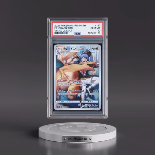2021 Pokémon Sword & Shield Vmax Climax #187 Charizard - Full Art (PSA 10 GEM MINT)