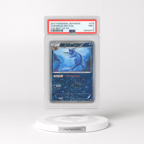 2017 Pokémon the Best of XY #016 Vaporeon - Reverse Foil (PSA 9 MINT)