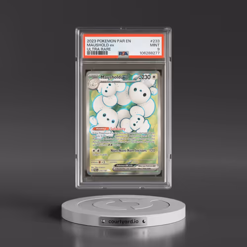 2023 Pokémon Par EN-Paradox Rift #233 Maushold EX - Holo Ultra Rare (PSA 9 MINT)