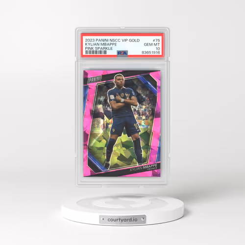 2023 Panini National VIP Gold #75 Kylian Mbappe - Pink Sparkle (PSA 10 GEM MINT)