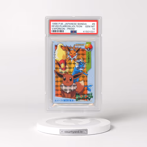1998 Pokémon Bandai Carddass Vending #8 Eevee Evolutions-Prism (PSA 10 GEM MINT)