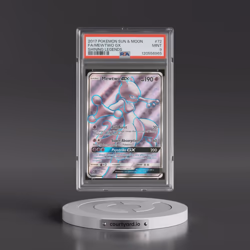 2017 Pokémon Sun & Moon Shining Legends #72 Mewtwo GX - Holo Full Art (PSA 9 MINT)