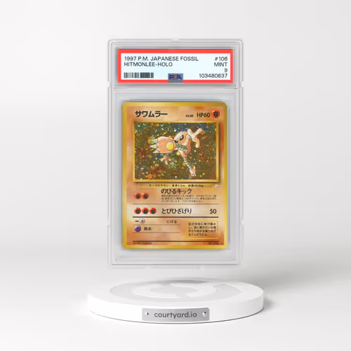 1997 Pokémon Fossil #106 Hitmonlee - Holo (PSA 9 MINT)