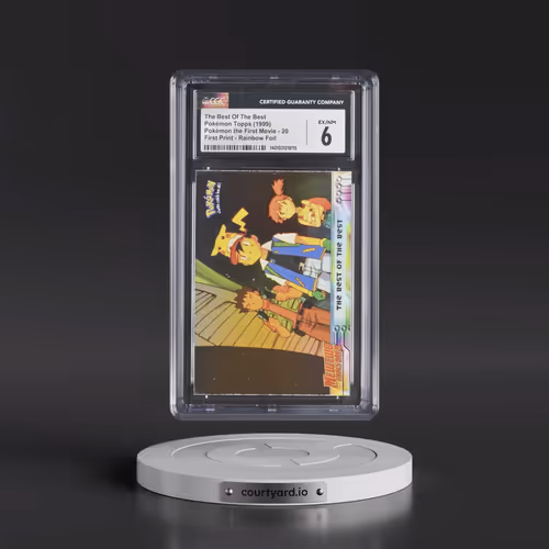 1999 Pokémon the First Movie #20 The Best Of The Best - First Print (Blue Topps Logo) Rainbow Foil (