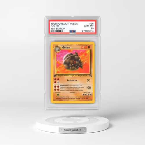 1999 Pokémon Fossil #36 Golem - 1st Edition (PSA 10 GEM MINT)
