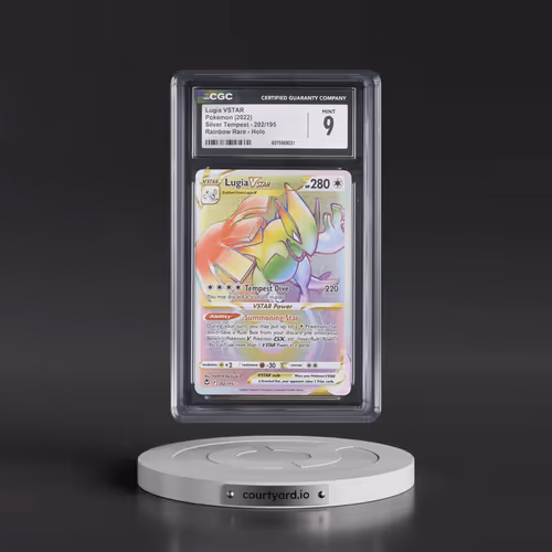 2022 Silver Tempest #202/195 Lugia VSTAR - Rainbow Rare Holo (CGC 9 MINT)