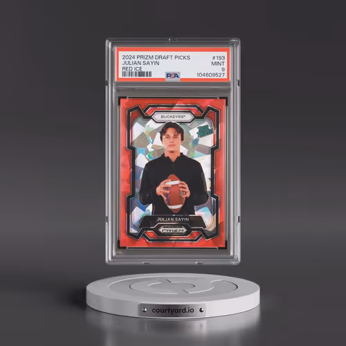 2024 Panini Prizm Draft Picks #193 Julian Sayin - Red Ice (PSA 9 MINT)