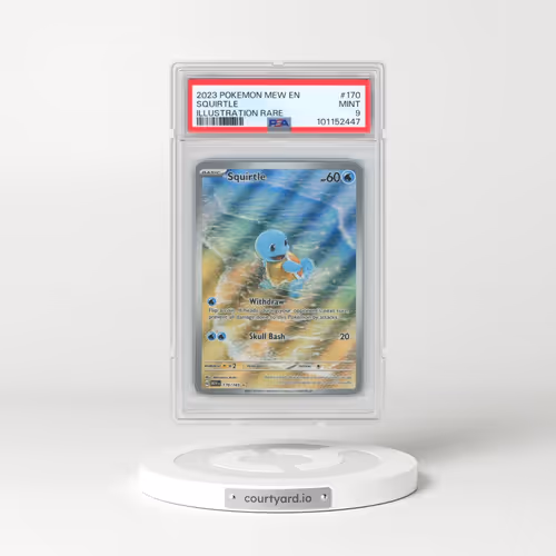 2023 Pokémon Mew EN-151 #170 Squirtle - Illustration Rare (PSA 9 MINT)