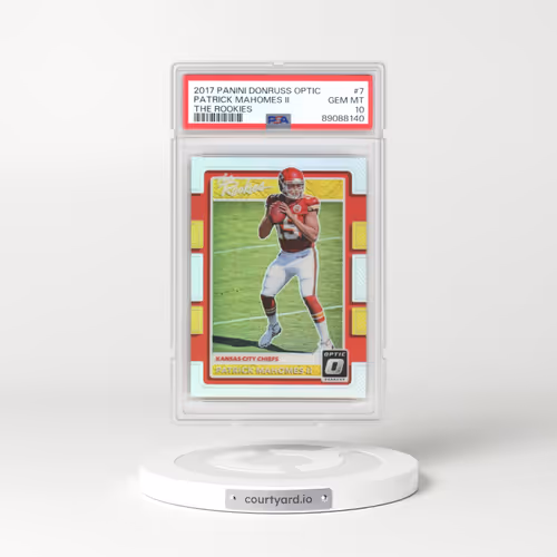 2017 Panini Donruss Optic the Rookies #7 Patrick Mahomes II (PSA 10 GEM MINT)