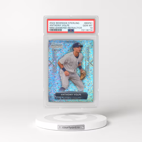 2022 Bowman Sterling #BSP61 Anthony Volpe - Mini Diamond Refractor (PSA 10 GEM MINT)