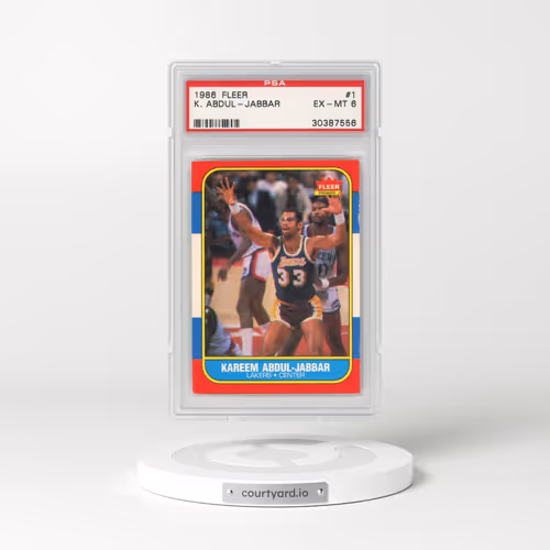 1986 Fleer #1 Kareem Abdul-Jabbar (PSA 6 EX-MT)
